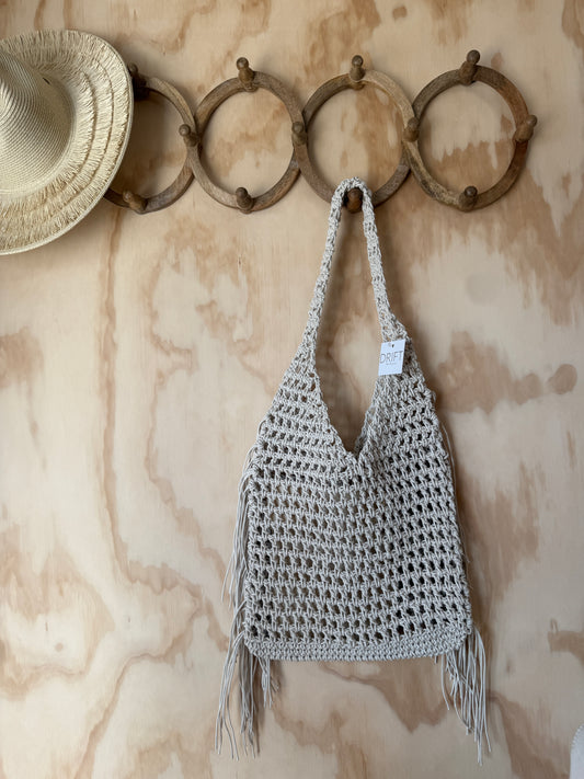 Crochet Fringe Shoulder Bag