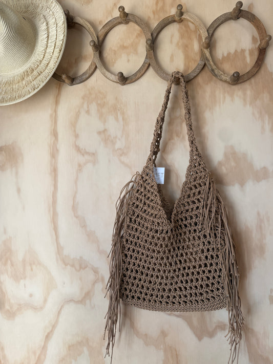 Crochet Fringe Shoulder Bag